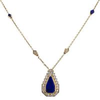 Колье Cartier из желтого золота с бриллиантами и лазуритом