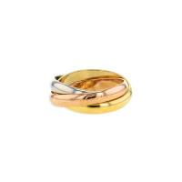 Кольцо Cartier Trinity, средняя модель, 3 золота, размер 55