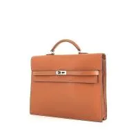 Портфель Hermès Kelly Dépêches из кожи эпсом золотого цвета
