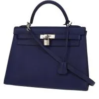 Сумка Hermès Kelly 32 см из кожи цвета эпсом синего сапфира