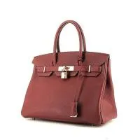 Сумка Hermès Birkin 30 см из бордовой кожи тогого