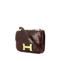 Сумка Hermès Constance из красной кожи аллигатора H