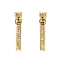 Пара серег Cartier Panthère из желтого золота с бриллиантами и цаворитами