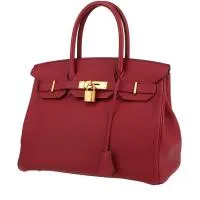 Сумка Hermès Birkin 30 см из кожи того гранатово-красного цвета