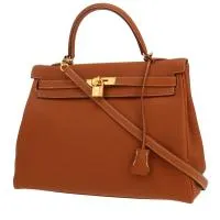 Сумка Hermès Kelly 35 см из кожи того золотистого цвета