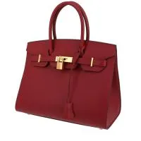 Сумка Hermès Birkin 30 см из кожи цвета эпсома гранатово-красного цвета