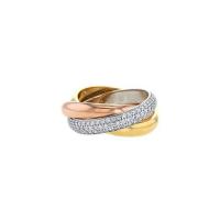 Кольцо Cartier Trinity, 3 золота и бриллианты