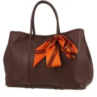 Сумка-шоппер Hermès Garden из коричневой кожи