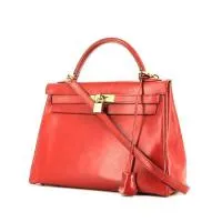 Сумка Hermès Kelly 32 см из красной коробчатой кожи