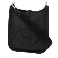 Сумка через плечо Hermès Mini Evelyne из черной кожи Taurillon Clémence