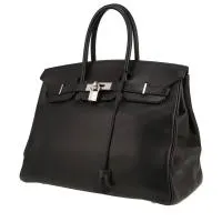 Сумка Hermès Birkin 35 см из черной кожи Evergrain