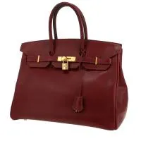 Сумка Hermès Birkin 35 см из бордовой кожи Courchevel