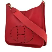 Сумка через плечо Hermès Evelyne из красной кожи Courchevel