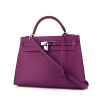 Сумка Hermes Kelly 32 см из кожи Anemone Purple Epsom