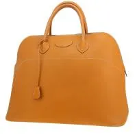 Сумка Hermès Bolide 45 см коричневого цвета с изображением льежской коровы