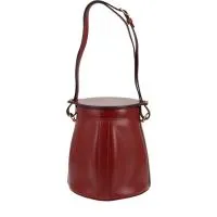 Сумка Hermès Farming из кожи бордового цвета.