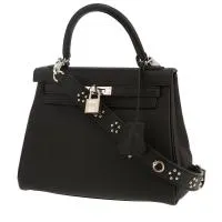 Сумка Hermès Kelly 25 см из черной кожи тогого