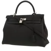 Сумка Hermès Kelly 32 см из черной кожи тогого