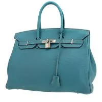 Сумка Hermès Birkin 35 см из джинсовой кожи того синего цвета