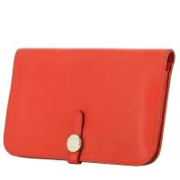 Кошелек Hermès Dogon из красной кожи Swift