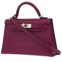 Сумка Hermès Kelly 20 см из кожи Mysore Anemone фиолетового цвета