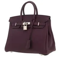 Сумка Hermès Birkin 25 см из фиолетовой кожи тогого Cassis
