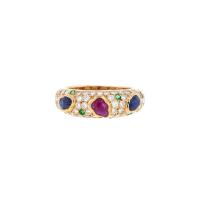 Кольцо Cartier Tutti Frutti из желтого золота с бриллиантами и цветными камнями