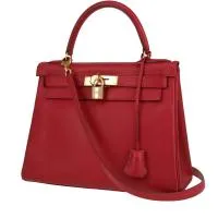 Сумка Hermès Kelly 28 см из красной кожи Courchevel