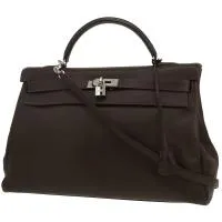 Сумка Hermès Kelly 40 см из кожи тогого черного цвета