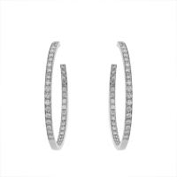 Пара серег-колец Chopard из белого золота с бриллиантами