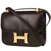 Hermes Сумка Hermes Constance из коричневой кожи