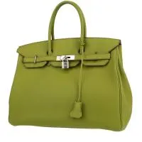 Сумка Hermès Birkin 35 см из кожи тогого анисового цвета