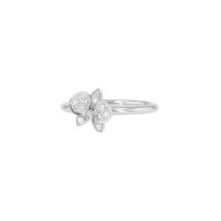 Кольцо Cartier Caresse d'Orchidées, маленькая модель, из белого золота с бриллиантами
