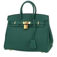 Сумка Hermès Birkin 25 см из кожи того малахитового цвета