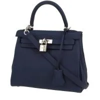 Сумка Hermès Kelly 25 см из синей кожи тогого