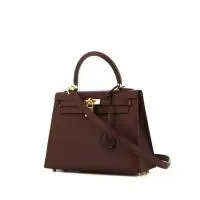 Сумка Hermes Kelly 25 см из красной кожи Epsom H