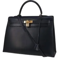 Сумка Hermès Kelly 35 см из синей кожи
