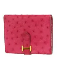Кошелек Hermès Bearn цвета розового страуса