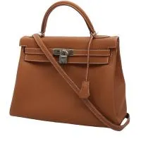 Сумка Hermès Kelly 32 см из кожи тогого золотого цвета