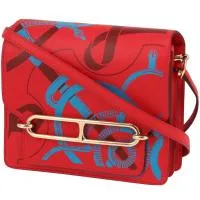 Сумка через плечо Hermès Roulis из кожи Swift красного и синего цветов.