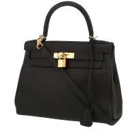 Сумка Hermès Kelly 28 см из черной кожи тогого