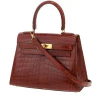 Сумка Hermès Kelly 20 см из коричневого цвета крокодила Niloticus