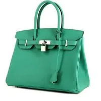 Сумка Hermès Birkin 30 см из кожи эпсома зеленого цвета Verona