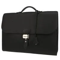 Портфель Hermès Sac à диспетчерская из черной кожи тогого