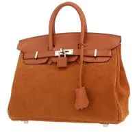 Сумка Hermès Birkin 25 Grizzly из телячьей кожи золотистого цвета и кожи Swift золотистого цвета