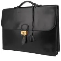 Портфель Hermès Sac à sends из кожи черного цвета