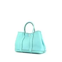 Сумка-тоут Hermès Garden Party из кожи Taurillon Clémence Atoll Blue