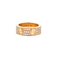 Кольцо Cartier Love с паве из розового золота и бриллиантами