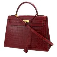 Сумка Hermès Kelly 32 см из красного крокодила Niloticus