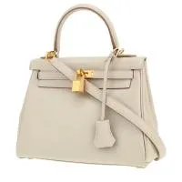 Сумка Hermès Kelly 25 см из кожи Swift Pearl Grey